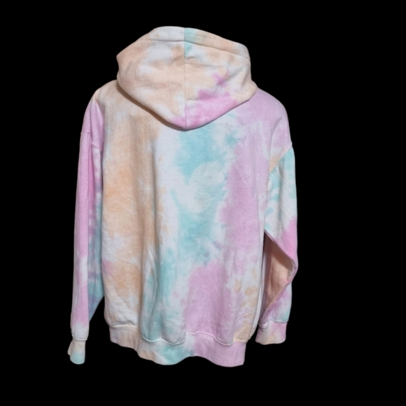 Exist Oversized Kangaroo Pouch Tie-Dye Hoodie Sweatshirt - Picture 2 of 6